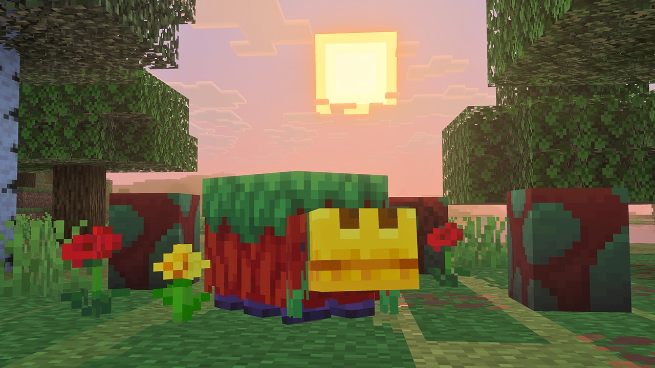 Snifflet otoczony trzema jajami sniffera